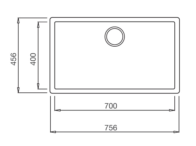 Bản vẽ kỹ thuật chậu đá Malloca ZEN K-13073