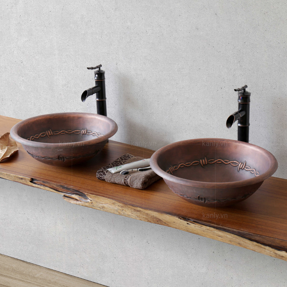 Chậu lavabo âm bàn RSC323 mang nét đẹp mỹ thuật cổ điển