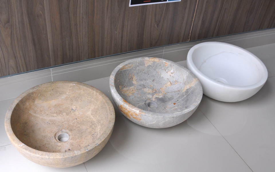 Lavabo đá marble tự nhiên, nguyên khối.