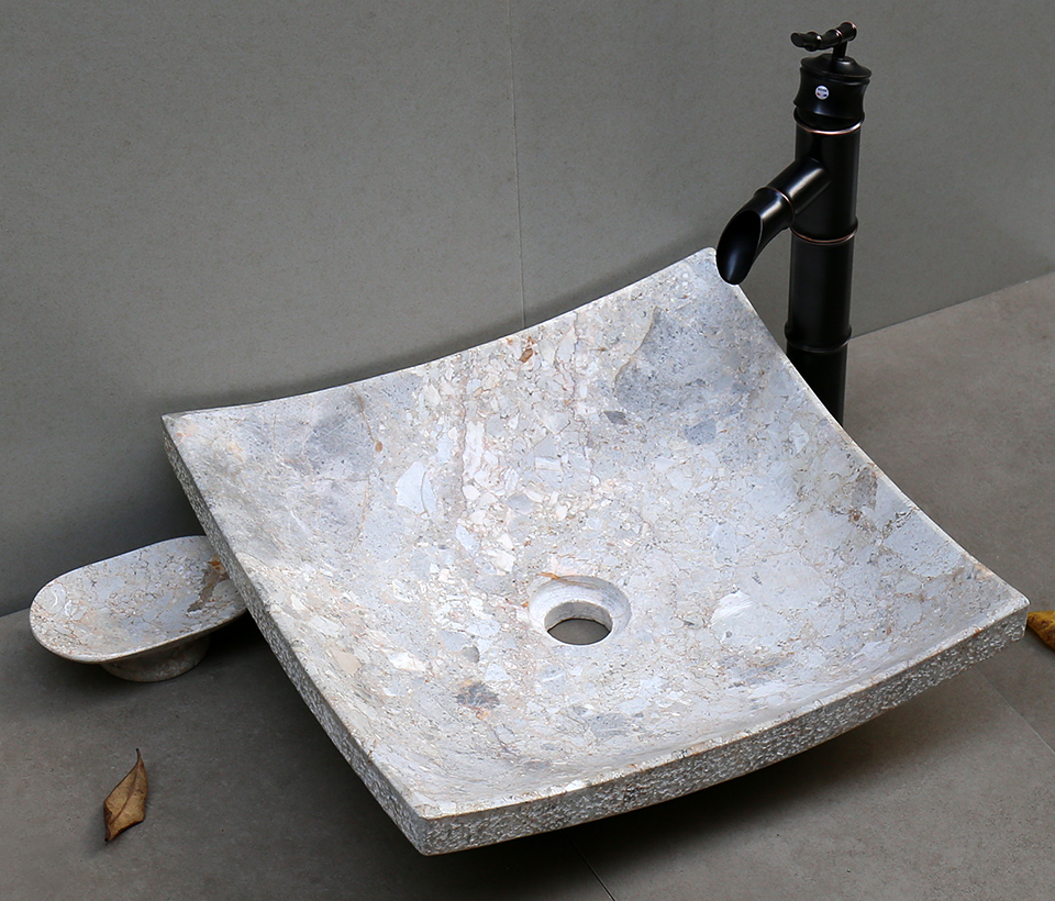 Chất liệu đá tự nhiên hoàn thiện nên Lavabo