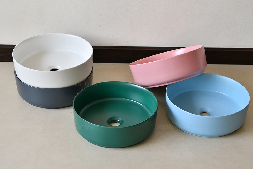 Bộ sưu tập lavabo sứ màu