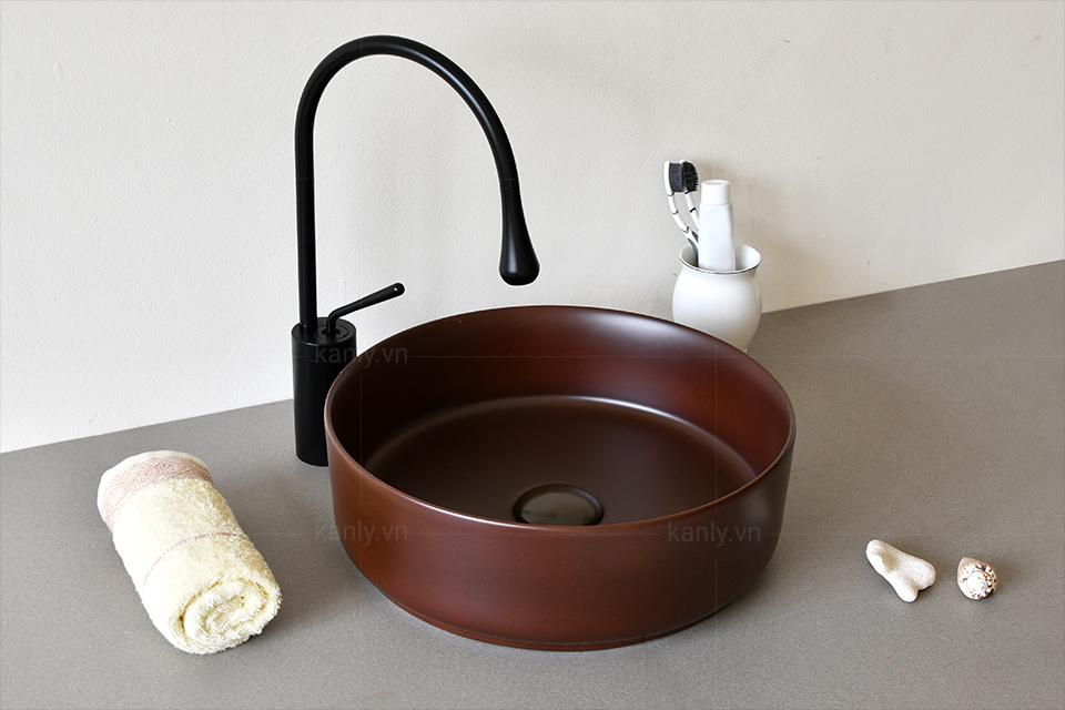 Lavabo sứ màu nâu SU521