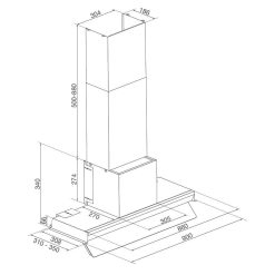 Máy hút mùi âm tủ Malloca Space MH 900SP