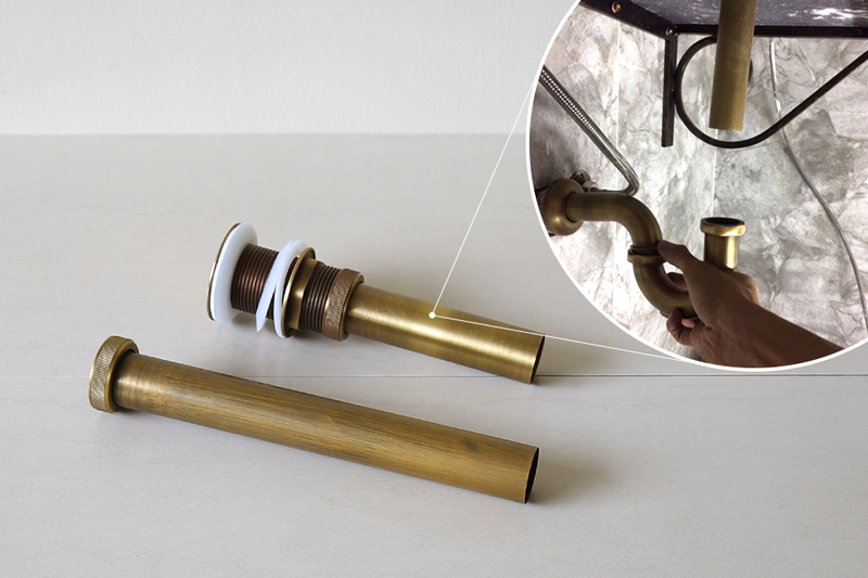 Ống nối đầu xả lavabo 25cm GCX01PK