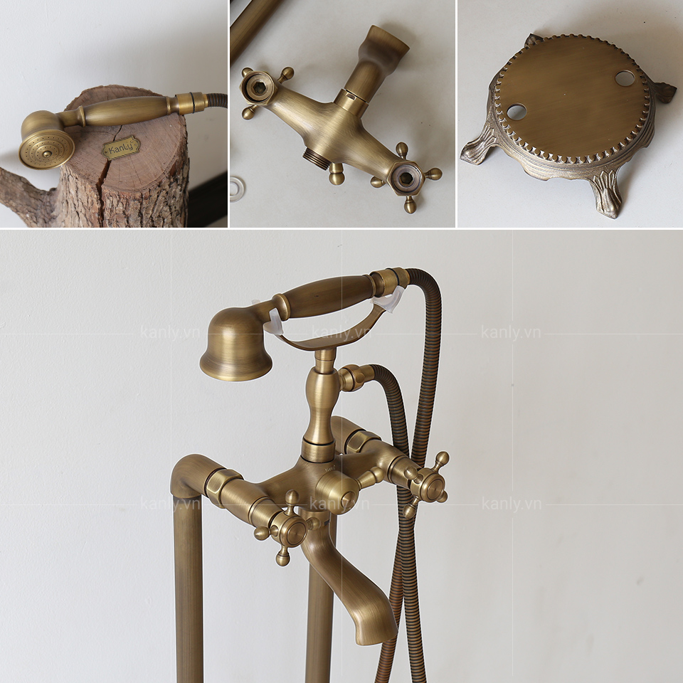 Chất liệu đồng của vòi sen đặt sàn cho bồn tắm GCS09